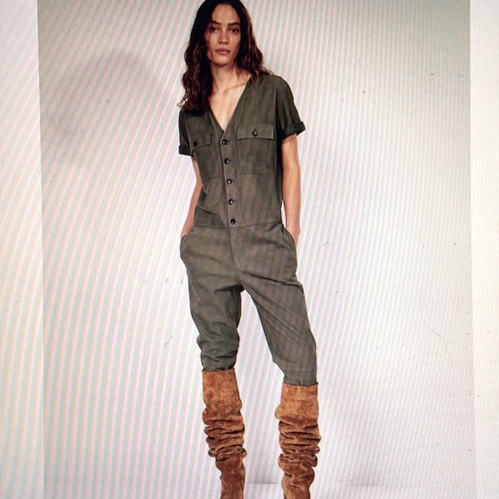 NWT Frame leather jumpsuit Size S